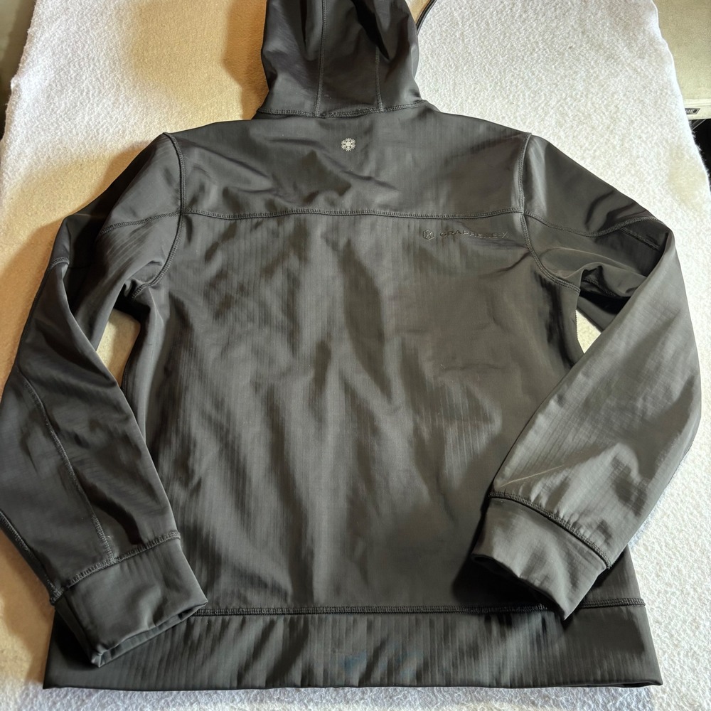 Graphene-X Hoodie-X Mens Large Black Reversible Technical Performance Jacket Zip - Picture 9 of 12